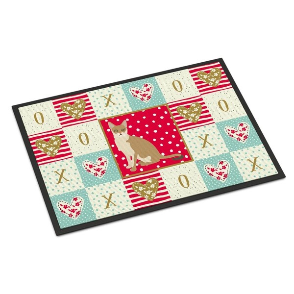 Carolines Treasures 24 x 36 in. Singapura Cat Love Indoor or Outdoor Mat CK5789JMAT - main